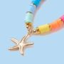 Beach Beaded Rainbow Starfish Necklace, thumbnail 5 of 7