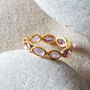 Amethyst Gold Plated Silver Eternity Stacking Ring, thumbnail 1 of 10