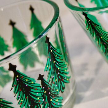 Christmas Tree Painted Tea Light Holders, 3 of 4