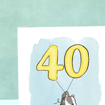 Badger 40th Birthday Card, 7 of 8