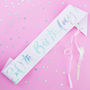 Pink And Iridescent Foiled 30th Birthday Party Sash, thumbnail 1 of 3