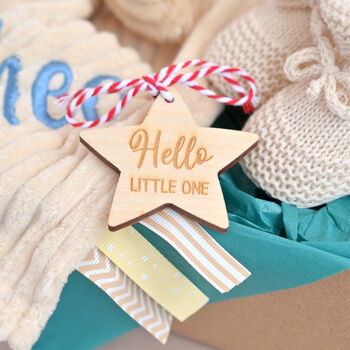 New Baby Gift Set With Teddy Comforter And Bootees, 3 of 7