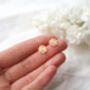 Monstera Leaf Tropical Summer Stud Earrings, thumbnail 5 of 6