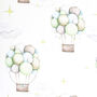 Pastel Balloons Hot Air Ballon Children's Gift Wrapping Paper 140gsm, thumbnail 2 of 4