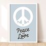 Peace Sign Peace And Love Children's Art Print, thumbnail 3 of 9