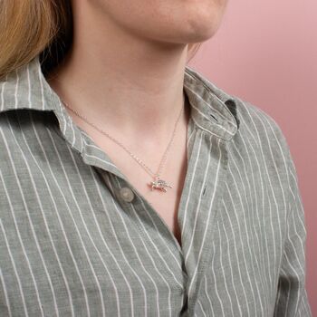 Sterling Silver Tortoise Necklace With Personalisation, 3 of 11