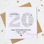 Personalised 20th Anniversary Card With China Heart, thumbnail 3 of 6