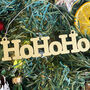 Hanging 'Ho Ho Ho' Wooden Christmas Mini Sign Personalised Colour, thumbnail 5 of 6
