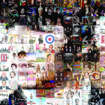 The Beatles Portrait Made Up Of Symbolic English Images, 4 of 5