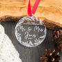 Custom Mr And Mrs First Christmas Bauble Keepsake, thumbnail 4 of 5