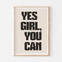 Strong Women Colourful Feminist Yes Girl You Can Print, thumbnail 6 of 6