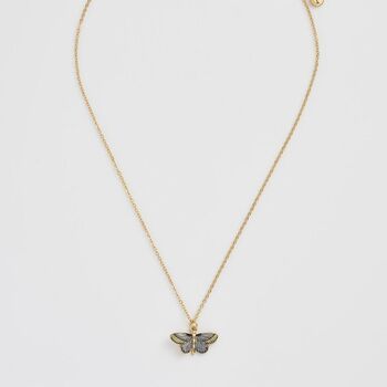 Deco Butterfly Blue Necklace, 3 of 7