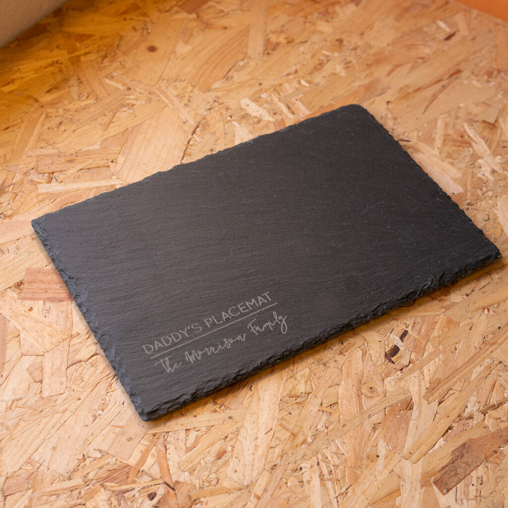 Personalised Slate Place Mats By Hot Dot Laser
