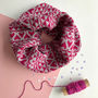 Ladies Lambswool Snood With Heart Pattern, thumbnail 1 of 7