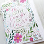 'The Earth Laughs In Flowers' Hand Lettered A6 Card, thumbnail 2 of 2