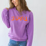 Neon Embroidered Year Of Birth Sweatshirt, thumbnail 6 of 7