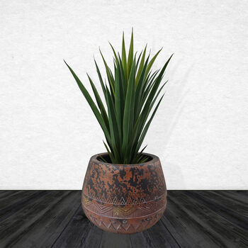 Large Composite Planter Brown / Black, 7 of 7