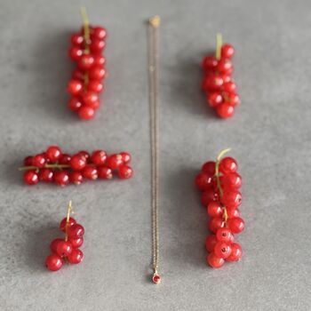 July Birthstone Ruby Gold Plated Necklace, 2 of 9