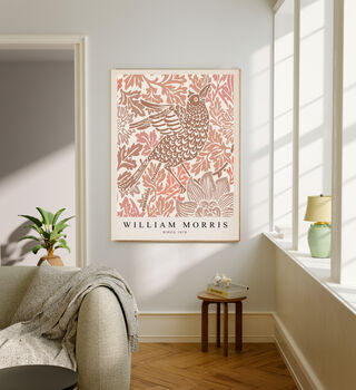 William Morris Peach Bird Art Print, 4 of 4