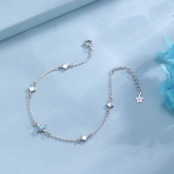 Sterling Silver Opal Starburst Bracelet In Sterling Silver, 4 of 11