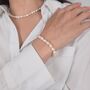 Gold Plated Natural Freshwater Pearl Bracelet, thumbnail 2 of 4