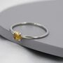 Genuine Citrine Crystal Ring In Sterling Silver, thumbnail 7 of 11