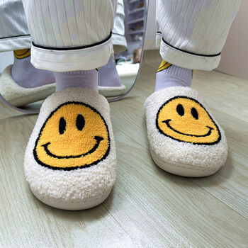 Retro Smiley Face Slippers, 7 of 10