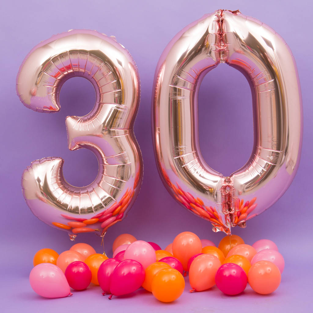 happy 30th birthday balloons  by bubblegum balloons  