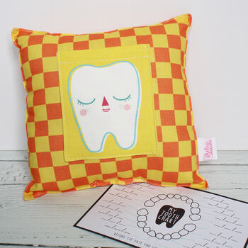 Checkerboard Tooth Fairy Cushion, 9 of 12