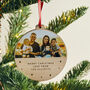 Personalised Wooden Photo Christmas Bauble Message, thumbnail 1 of 4