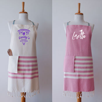 Personalised Cotton Kitchen Apron, Sustainable Gift, 3 of 11