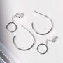 Sterling Silver Multi Circle Hoop Earrings, thumbnail 2 of 5