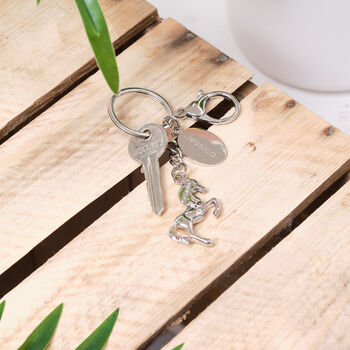 Personalised Horse Keyring With Engraved Charm, 5 of 6
