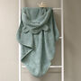 Personalised Hooded Towel In Sea Green, thumbnail 2 of 4