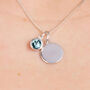 Sterling Silver March Birthstone Necklace Set, thumbnail 1 of 10