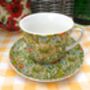 Large Cup And Saucer In William Morris Golden Lily Design, thumbnail 3 of 9