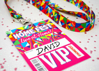 Homefest Festival At Home Themed Party Vip Lanyards, 3 of 9