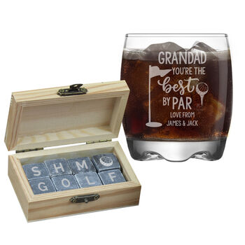 Gifts For Him Golf Themed Whisky Tumbler Set, 7 of 7