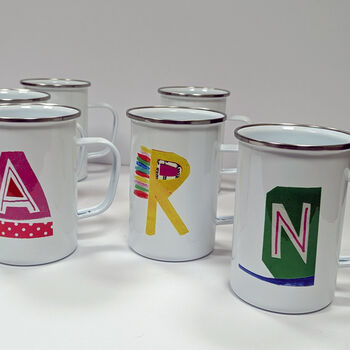 Large Enamel Alphabet Mug, 3 of 11
