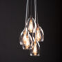 Five Way Clear Glass Small Cluster Pendant Light, thumbnail 6 of 7