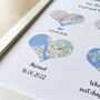Wedding Gifts Personalised Location Maps Print Met Engaged Married, thumbnail 7 of 10