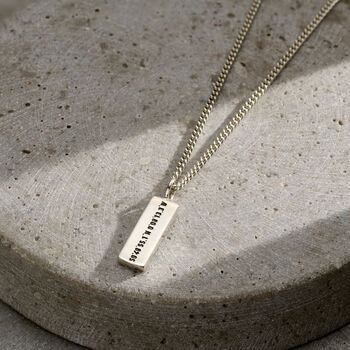 Large Personalised Coordinates Tag Necklace, 2 of 6
