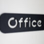 Black Acrylic Office Wall Door Sign Plaque, thumbnail 2 of 10