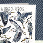 Heron Watercolour Art Blank Greeting Card, thumbnail 2 of 7