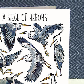 Heron Watercolour Art Blank Greeting Card, 2 of 7