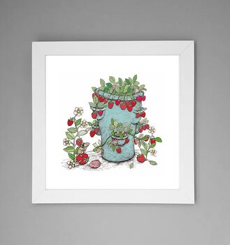 'Mouse And Strawberries' Print, 2 of 3