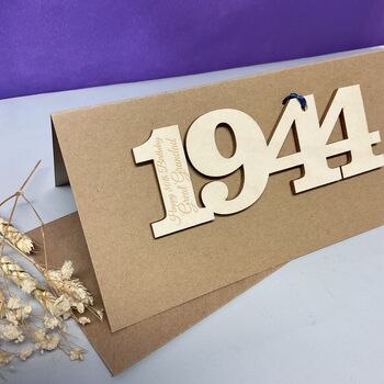 Personalised 80th Birthday 1944 Year Card, 11 of 12