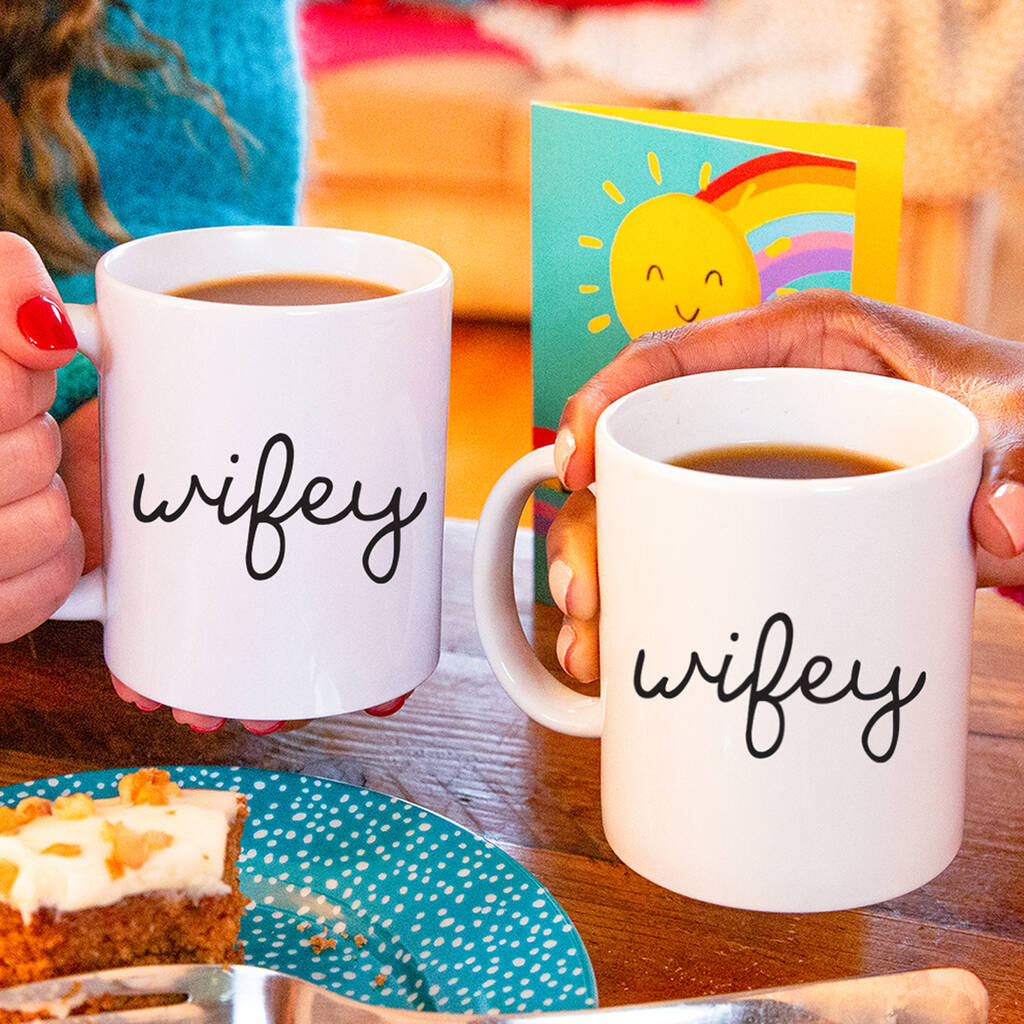 Wifey And Wifey Couples Mug Set, 1 of 4