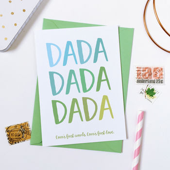 Personalised Baby’s First Words Father's Day Card, 4 of 7