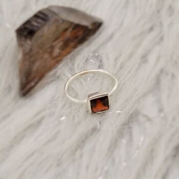 Red Garnet 925 Silver Ring: January Birthstone, 8 of 11